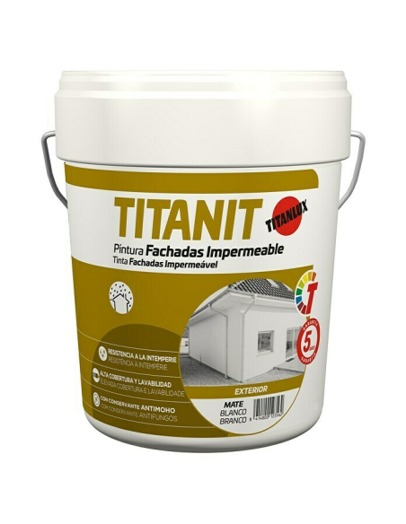 PINTURA PLASTICA TX TITANIT MATE BLANCO BB 15L