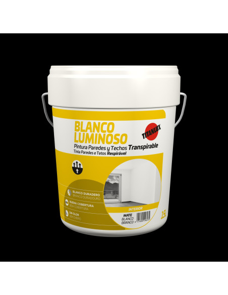 PINTURA PLASTICA TX BLANCO LUMINOSO MATE 15L