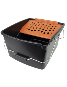 Cubeta Plástica Eco Pentrilo Naranja 16 L + Rejilla