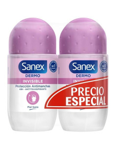 DESOD.DERMO SANEX ROLL ON 2X50 INVISIBLE