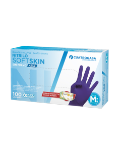 Cuatrogasa Guantes Nitrilo Softskin Azul Caja 100 uds Talla XL (9)