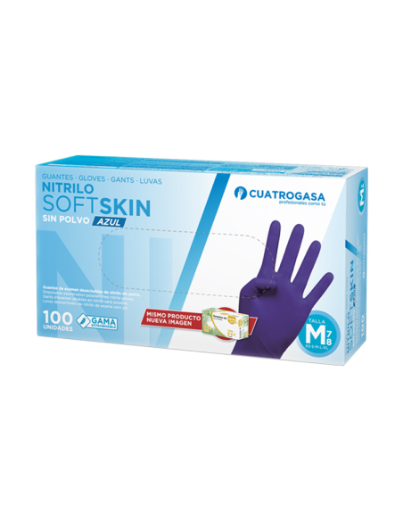 Cuatrogasa Guantes Nitrilo Softskin Azul Caja 100 uds Talla XL (9)
