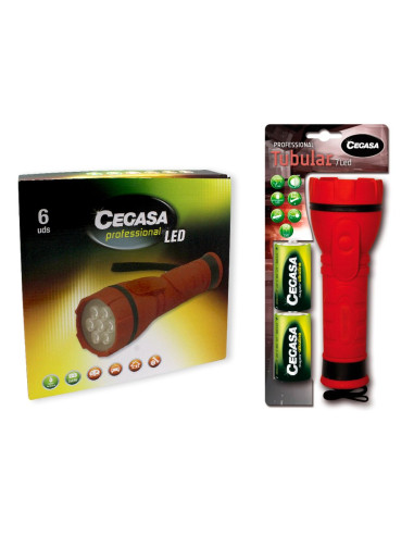 Cegasa Linterna Profesional Tubular 7 LED 104154
