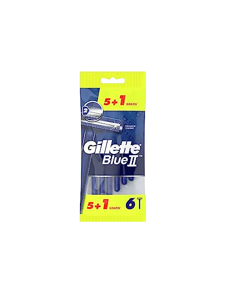 MAQUINILLA GILLETTE AFEITAR BLUE-II BLISTER 5+1 DESECHABLE