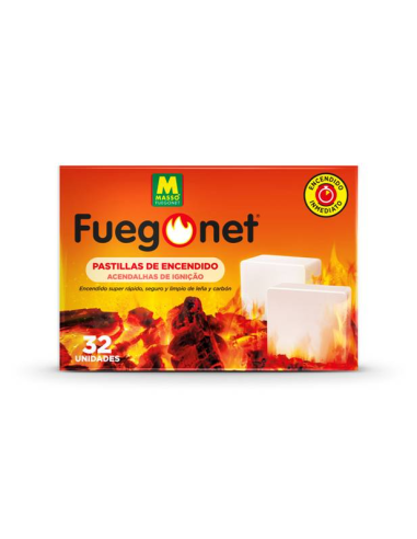 Fuegonet Pastillas de Encendido Estuche 32...