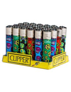 Clipper Encendedor Micro Grabado Expositor 48 uds