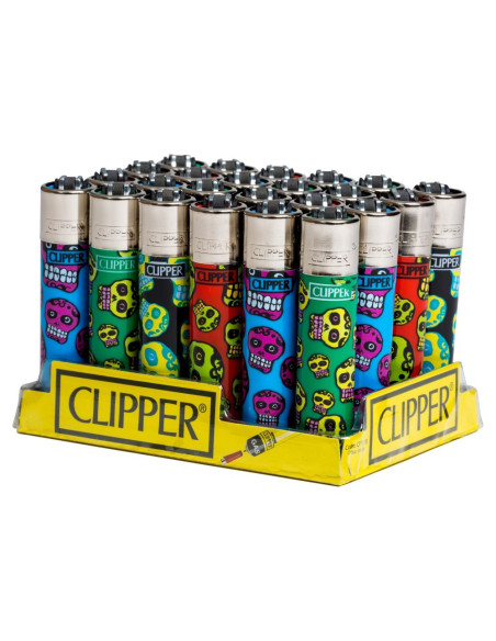 Clipper Encendedor Micro Grabado Expositor 48 uds