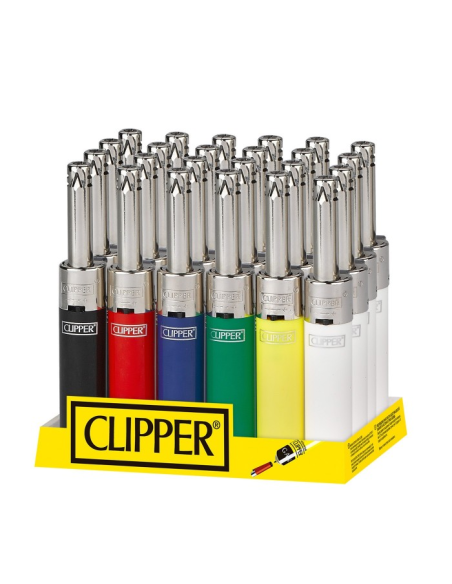 Clipper Encendedor Mini Tube Expositor 24 uds