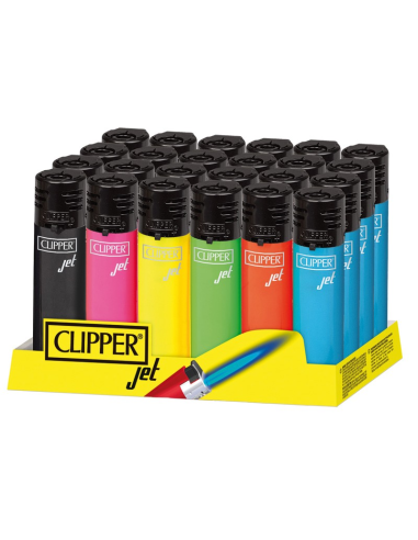 Clipper Encendedor Jet Antiviento Expositor 48 uds