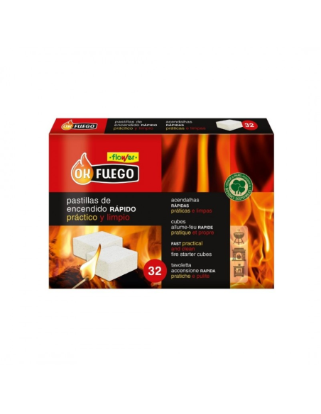 PASTILLAS ENCENDIDO OK FUEGO ESTUCHE 32 uds