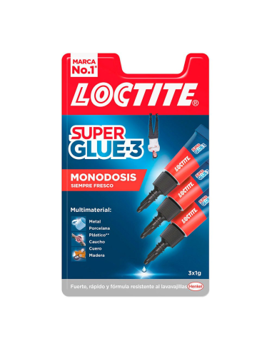 Loctite Super Glue-3 Monodosis 3 x 1 g
