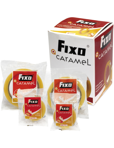 Fixo Cinta Adhesiva Caramel Transparente 19 mm...