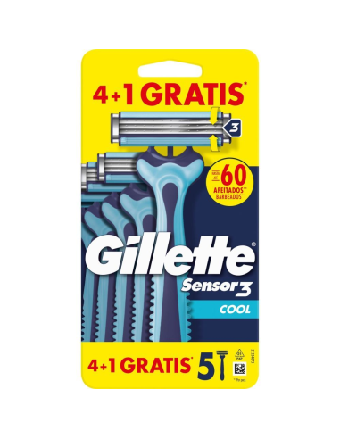 MAQUINILLA AFEITAR SENSOR COOL 4+1 GRATIS 3...