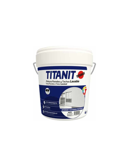 PINTURA PLASTICA TX TITANIT MATE BLANCO BB 4L
