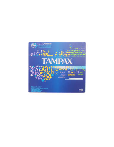 TAMPAX MULTIPACK. PACK QUE CONTIENE TODAS LAS ABSORCIONES DIFERENTES DE LOSTAMPONESCON APLICADOR RETRÁCTIL CON PUNTA REDONDE