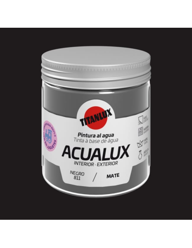 Titanlux Acualux Mate Negro 0811 0,075 L