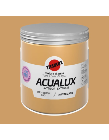 Titanlux Acualux Metalizado Oro Rojizo 0,075 L