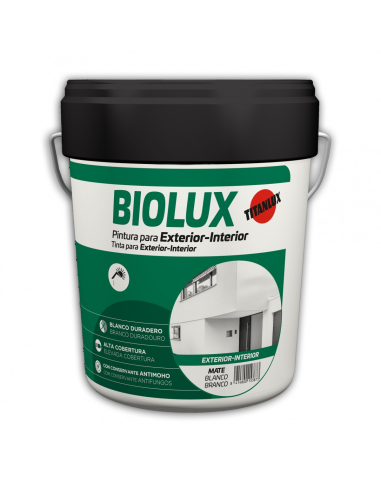 PINTURA PLASTICA TX BIOLUX MATE BLANCO 15L