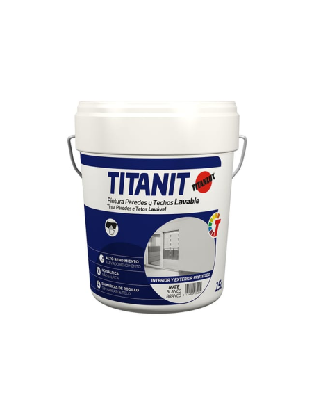 PINTURA PLASTICA TX TITANIT MATE BLANCO BB 15L