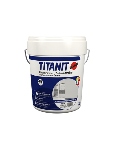 PINTURA PLASTICA TX TITANIT MATE BLANCO BB 4L