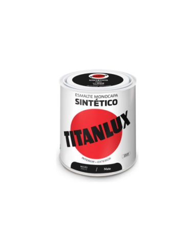 Titanlux Esmalte Sintético Mate Negro 0576 0,25 L