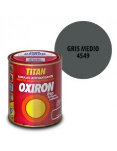 Oxiron Esmalte Antioxidante Liso Gris Medio 0,75 L Brillante