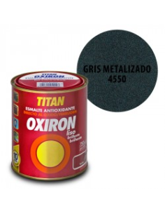 Oxiron Esmalte Antioxidante Liso Gris Metalizado 0,75 L Brillante