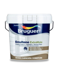 PINTURA PLASTICA BRUGUER EMULTONE EXTRA MATE 15 L  BLANCO 2