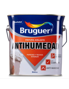 PINTURA BRUGUER ANTIHUMEDAD AISLANTE MATE BLANCO 4 L