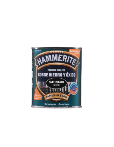 HAMMERITE ESMALTE METALICO  SATINADO 750 ml  NEGRO