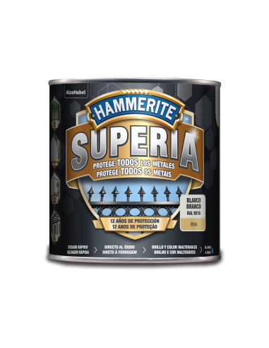 HAMMERITE SUPERIA  MATE 750 ml  BLANCO
