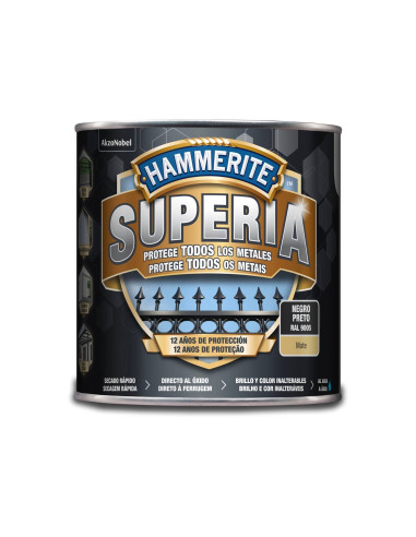HAMMERITE SUPERIA  MATE 750 ml  NEGRO