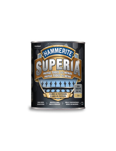 HAMMERITE SUPERIA  MATE 750 ml  GRIS