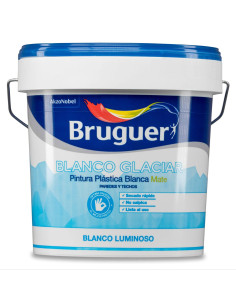 PINTURA PLASTICA BRUGUER BLANCO GLACIAR 4 L