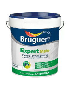 PINTURA PLASTICA BRUGUER EXPERT MATE ANTIMOHO 15 L  BLANCO
