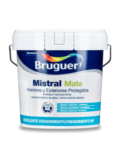 PINTURA PLASTICA BRUGUER MISTRAL MATE BLANCO 4 L