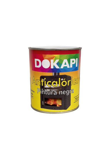 ESMALTE ANTICALORICO DOKAPI  750 ml  NEGRO 450º