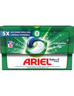 DETERGENTE ARIEL CAPSULAS 5 ACCIONES 18 uds