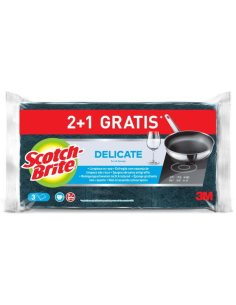 ESTROPAJO SCOTH BRITE NO RAYA CON ESPONJA 3 uds