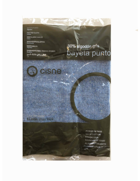 PANO DE MALHA AZUL 35X45 CINZA PACOTE 12