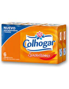 PAÑUELOS COLHOGAR BLANCO 12X9 4 CAPAS  6 UNIDADES