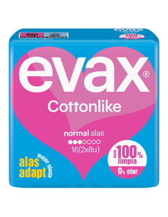 COMPRESAS EVAX COTTONLIKE NORMAL ALAS 19 uds 2