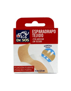 Dr. SOS Esparadrapo Tejido 5 m x 2,5 cm