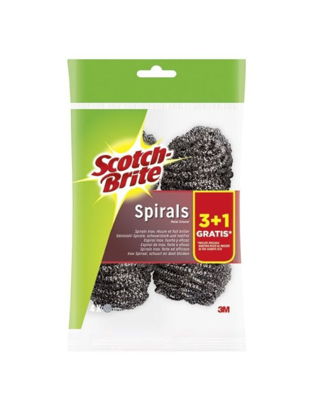 Scotch-Brite Estropajo Acero Inoxidable 4 uds