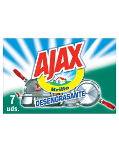 Ajax Estropajo Jabonoso Limón 7 uds 2