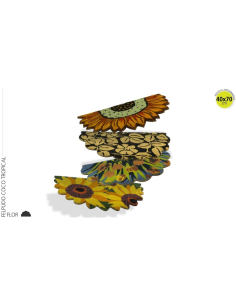 FELPUDO COCO PVC 40 x 70 TROPICAL FLOR 2