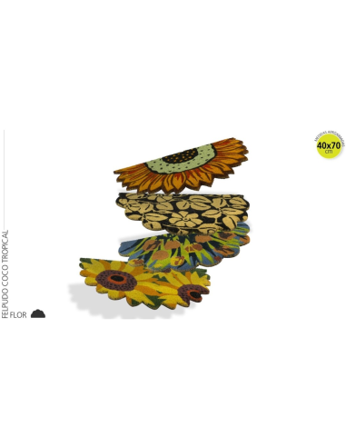 Hidalgo Felpudo Coco PVC Tropical Flor 40 x 70 cm