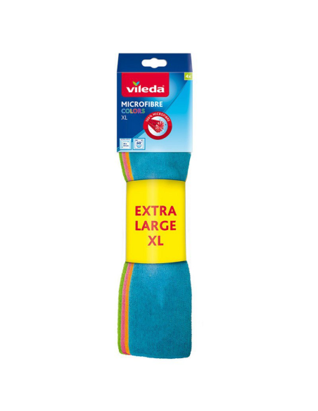Vileda Bayeta Microfibra Colors XL Pack 4 uds