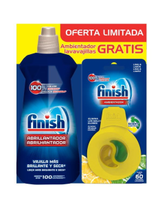Finish Abrillantador Lavavajillas 500 ml + Ambientador Limón