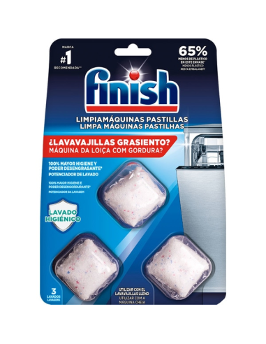 Finish Limpiamáquinas Lavavajillas 3 Pastillas